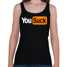 PRINTFASHION you suck - Női atléta - Fekete