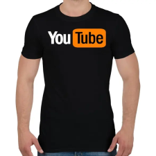 PRINTFASHION you tube - Férfi póló - Fekete férfi póló