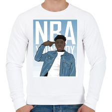 PRINTFASHION Youngboy NBA - Férfi pulóver - Fehér férfi pulóver, kardigán