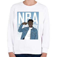 PRINTFASHION Youngboy NBA - Gyerek pulóver - Fehér