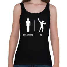 PRINTFASHION Your Boyfriend - Me - Zyzz Gym - Női atléta - Fekete