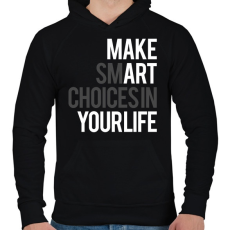 PRINTFASHION Your life - Férfi kapucnis pulóver - Fekete
