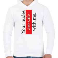 PRINTFASHION Your nudes - Telefontok - Férfi kapucnis pulóver - Fehér férfi pulóver, kardigán
