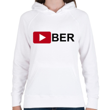 PRINTFASHION Youtuber - Női kapucnis pulóver - Fehér női pulóver, kardigán