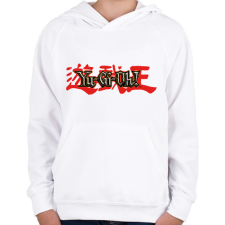 PRINTFASHION Yu-Gi-Oh! - Gyerek kapucnis pulóver - Fehér gyerek pulóver, kardigán