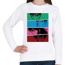 PRINTFASHION yu yu hakusho - Női pulóver - Fehér női pulóver, kardigán