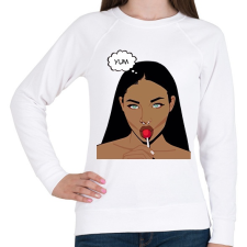 PRINTFASHION yummm - Női pulóver - Fehér női pulóver, kardigán