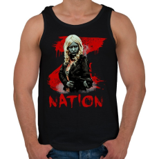 PRINTFASHION z nation-lucy - Férfi atléta - Fekete