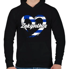 PRINTFASHION zakynthos - Férfi kapucnis pulóver - Fekete férfi pulóver, kardigán