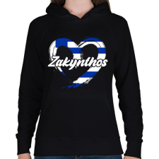 PRINTFASHION zakynthos - Női kapucnis pulóver - Fekete női pulóver, kardigán