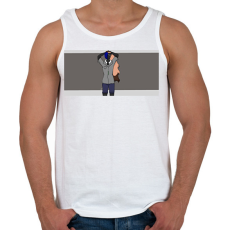 PRINTFASHION Zane anime - Férfi atléta - Fehér