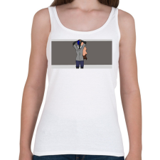 PRINTFASHION Zane anime - Női atléta - Fehér női trikó