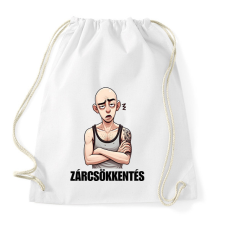 PRINTFASHION Zárcsökkentés - vicces mém karikatúra - Sportzsák, Tornazsák - Fehér tornazsák