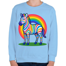 PRINTFASHION Zebra - Gyerek pulóver - Világoskék gyerek pulóver, kardigán