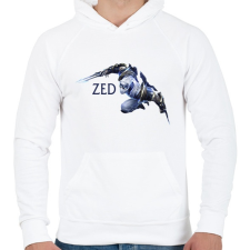 PRINTFASHION Zed - Férfi kapucnis pulóver - Fehér férfi pulóver, kardigán