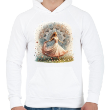 PRINTFASHION Zen lány - Férfi kapucnis pulóver - Fehér férfi pulóver, kardigán