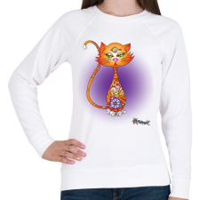 PRINTFASHION Zencic - Női pulóver - Fehér női pulóver, kardigán