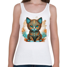 PRINTFASHION Zencica - Női atléta - Fehér női trikó