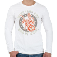 PRINTFASHION Zene 02 - Make your own... - Férfi hosszú ujjú póló - Fehér férfi póló