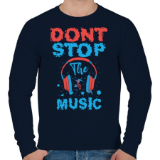 PRINTFASHION Zene - don't stop the music - Férfi pulóver - Sötétkék férfi pulóver, kardigán