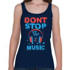 PRINTFASHION Zene - don't stop the music - Női atléta - Sötétkék