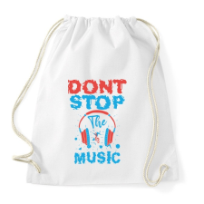 PRINTFASHION Zene - don't stop the music - Sportzsák, Tornazsák - Fehér tornazsák