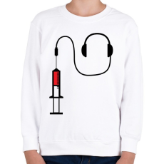PRINTFASHION Zene függő - Gyerek pulóver - Fehér