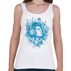 PRINTFASHION Zene hangulat - Női atléta - Fehér