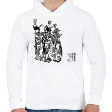 PRINTFASHION zenészek - Férfi kapucnis pulóver - Fehér