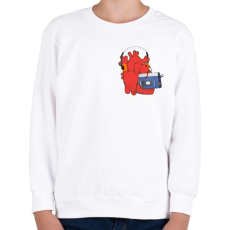 PRINTFASHION Zenét hallgató szív - Gyerek pulóver - Fehér