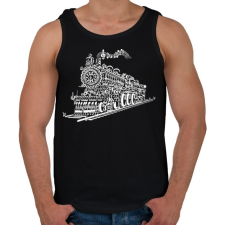 PRINTFASHION Zenevonat - Férfi atléta - Fekete atléta, trikó