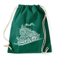 PRINTFASHION Zenevonat - Sportzsák, Tornazsák - Sötétzöld tornazsák