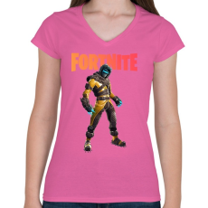 PRINTFASHION Zenith Fortnite - Női V-nyakú póló - Rózsaszín