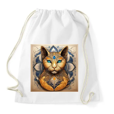 PRINTFASHION Zentangle macskafej - Sportzsák, Tornazsák - Fehér tornazsák