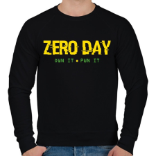 PRINTFASHION Zero day - 0day - Férfi pulóver - Fekete férfi pulóver, kardigán