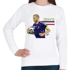 PRINTFASHION Zidane - Női pulóver - Fehér női pulóver, kardigán