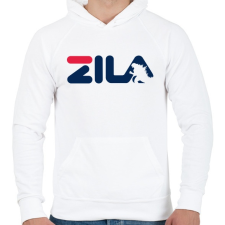 PRINTFASHION ZILA - Férfi kapucnis pulóver - Fehér férfi pulóver, kardigán