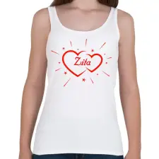 PRINTFASHION Zita - Női atléta - Fehér női trikó