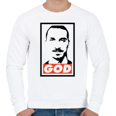 PRINTFASHION Zlatan God - Férfi pulóver - Fehér