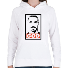 PRINTFASHION Zlatan God - Női kapucnis pulóver - Fehér női pulóver, kardigán