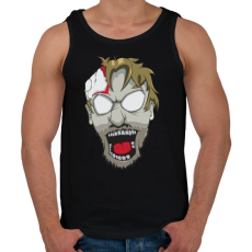 PRINTFASHION Zobie head - Férfi atléta - Fekete