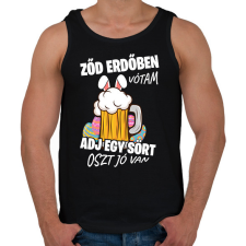 PRINTFASHION Ződ erdőben vótam - Férfi atléta - Fekete atléta, trikó