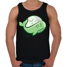 PRINTFASHION Zöld bálna - Férfi atléta - Fekete atléta, trikó