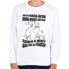 PRINTFASHION Zöld erdőben jártam barna medvét láttam - Gyerek pulóver - Fehér gyerek pulóver, kardigán