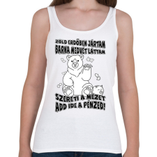 PRINTFASHION Zöld erdőben jártam barna medvét láttam - Női atléta - Fehér női trikó