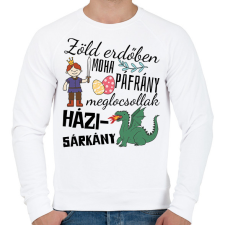 PRINTFASHION Zöld erdőben moha páfrány - Férfi pulóver - Fehér férfi pulóver, kardigán