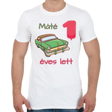 PRINTFASHION Zöld kocsi - Névvel, számmal - Férfi póló - Fehér férfi póló