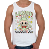PRINTFASHION Zöld Labubu - Férfi atléta - Fehér
