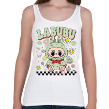 PRINTFASHION Zöld Labubu - Női atléta - Fehér női trikó