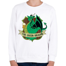 PRINTFASHION Zöld sárkány - Gyerek pulóver - Fehér
